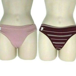 BOGO Alfani Womens Panties Thong Underwear Ultra Soft Pink Red Size XL NEW